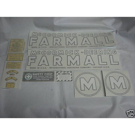 Aftermarket Vinyl Cut Decals Fits International Harester Mccormick Deering Model M Tractors MAE30-1398